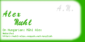 alex muhl business card