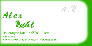 alex muhl business card